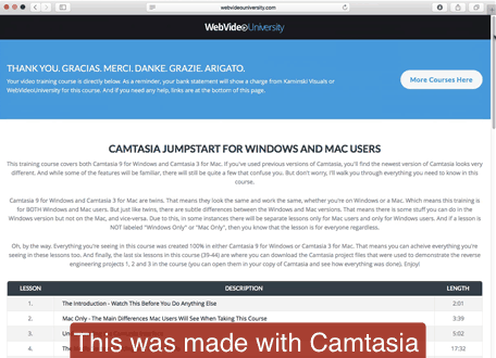 Camtasia Jumpstart for Windows and Mac