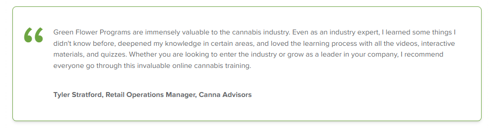 Tyler Stratford, Retail Operations Manager, Canna Advisors