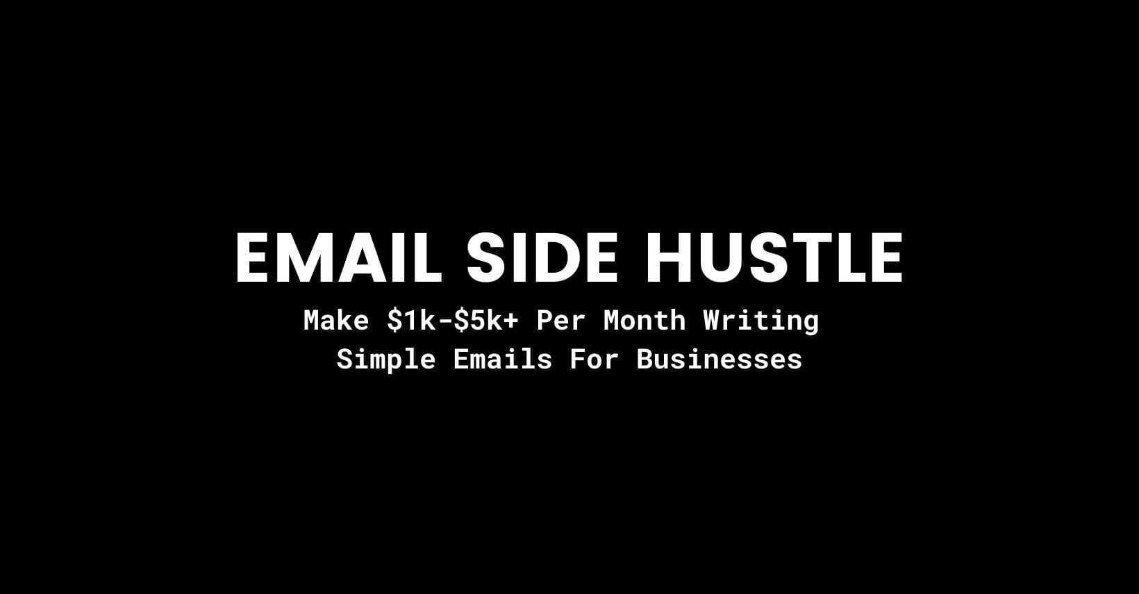 Email Side Hustle By Sean Anthony