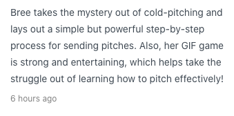 Cold Pitch Masterclass & Cold Pitch Playbook By Bree Weber