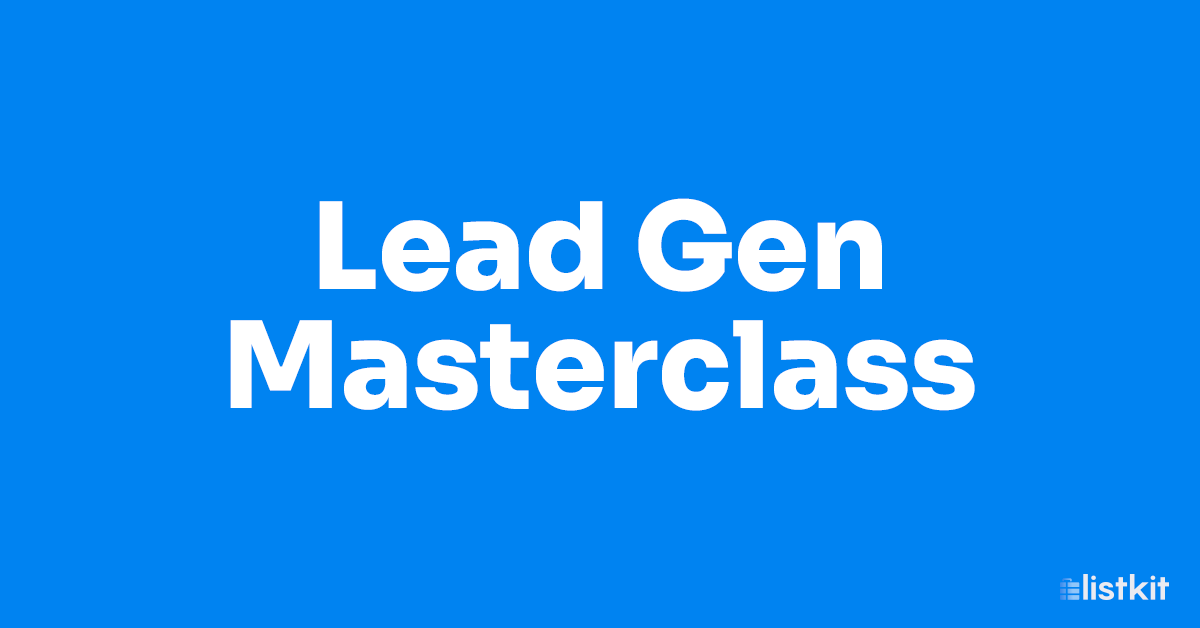 Lead Gen Masterclass By Alex Gray