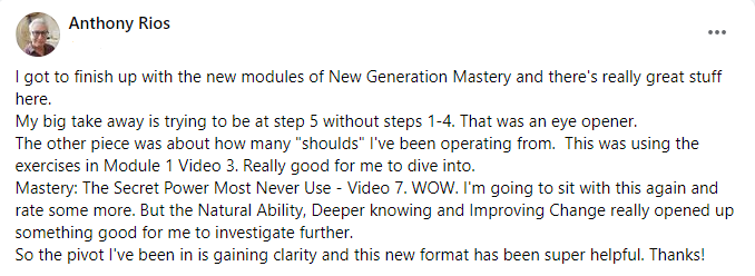 New Generation Mastery Program By Brandon Lucero
