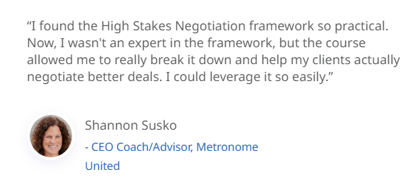 High Stakes Negotiations Master Business Course (Self-Paced) By Dr. Victoria Medvec
