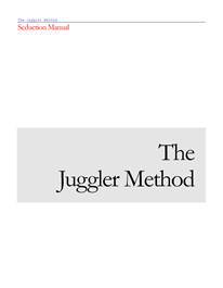 The Juggler Method - Juggler - Books Covers